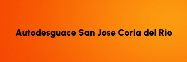 Logo Autodesguace San Jose Coria del Rio